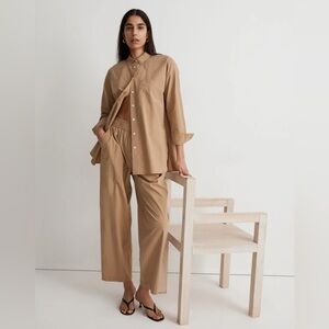 NWT MADEWELL Barrel Easy On Cotton Cropped Pants szL